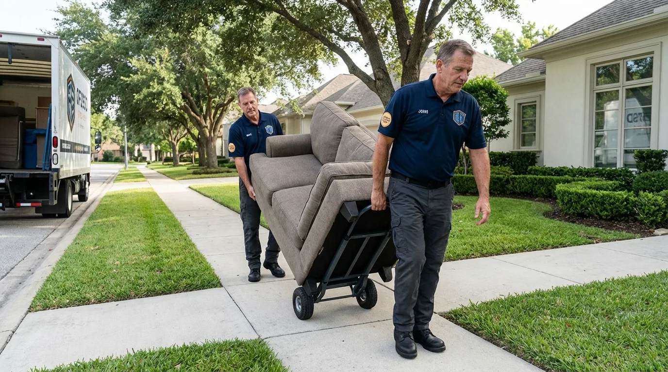 Local residential moving crew loading furniture in Snoqualmie, WA