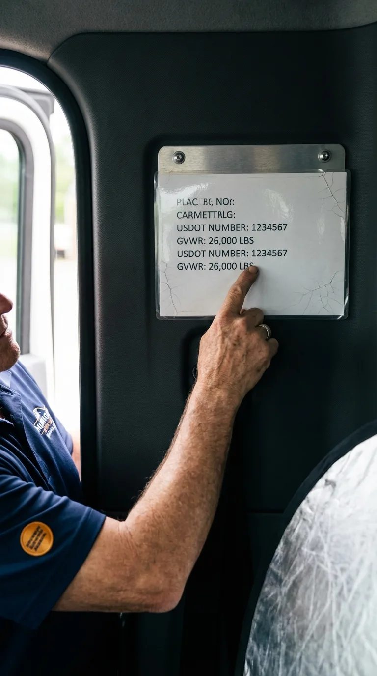 USDOT licensing placard verification in Snoqualmie